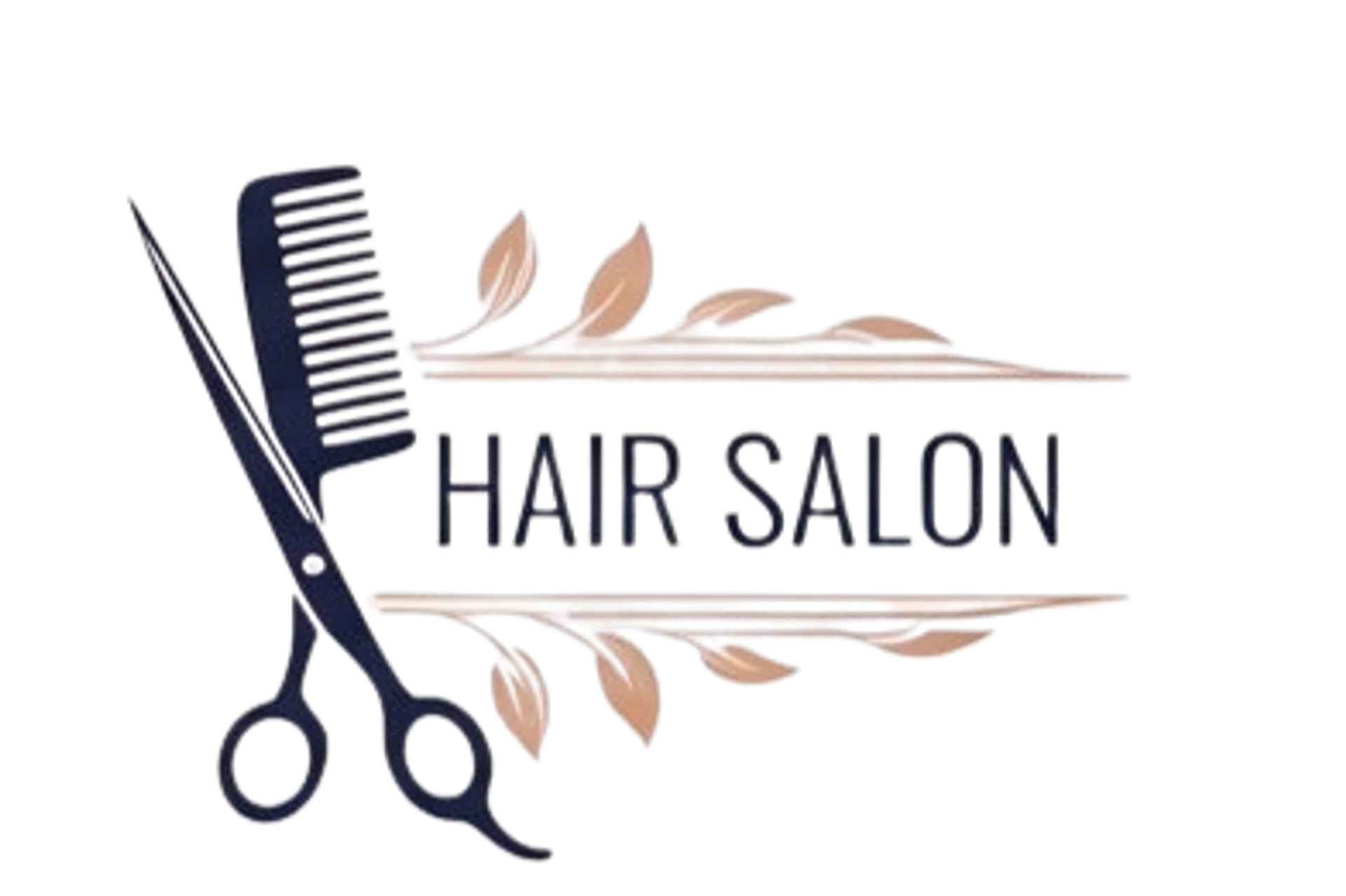 Partnership_Logo Hair Salon with comb andscissors icon