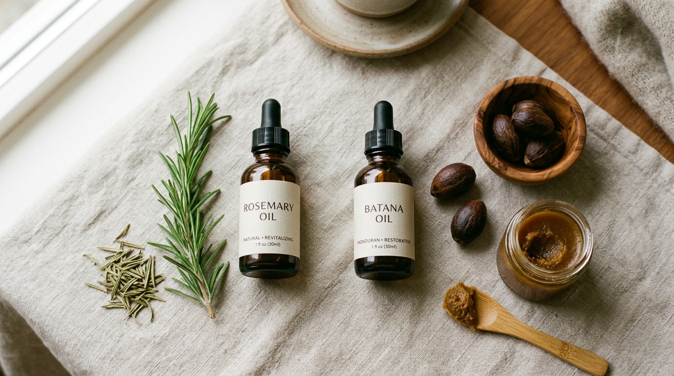 Rosemary oil and batana oil comparison