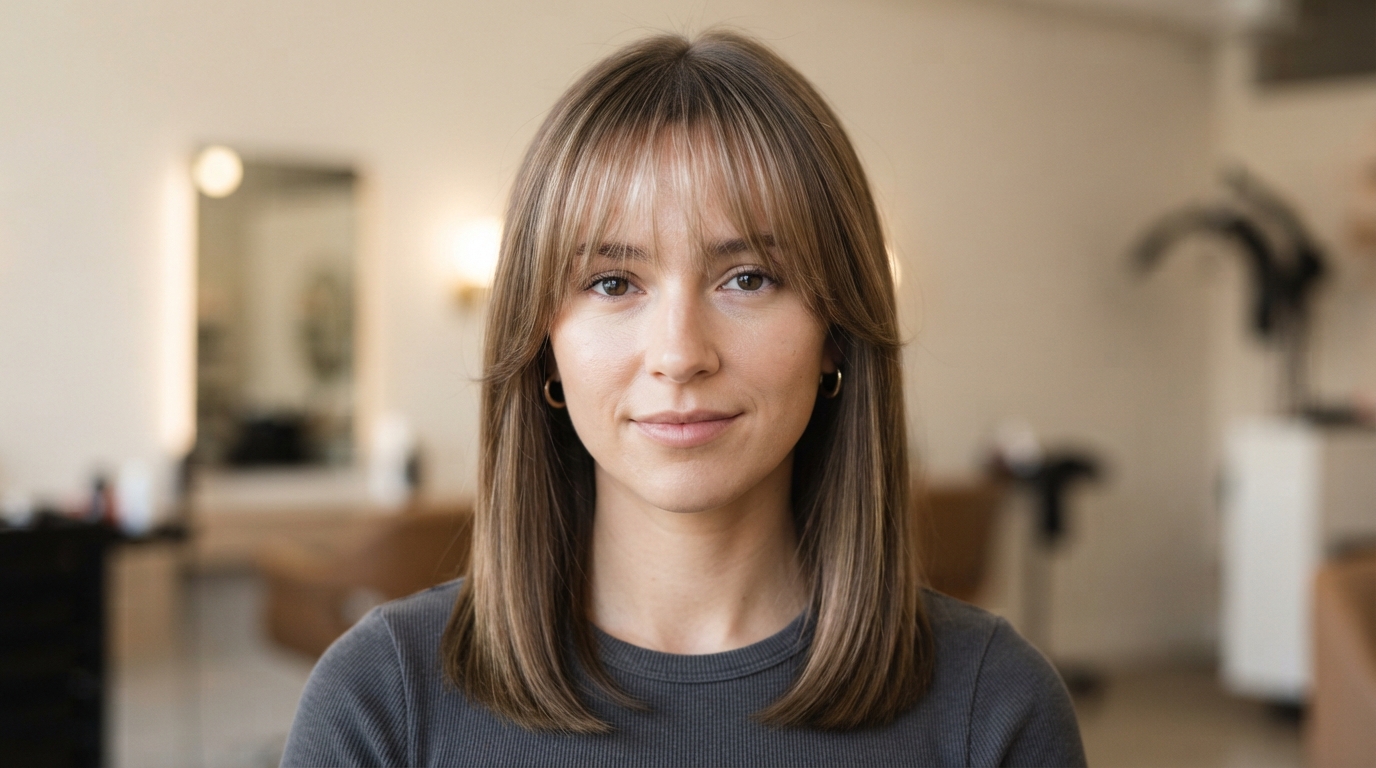 Wispy cloud bangs with soft layers